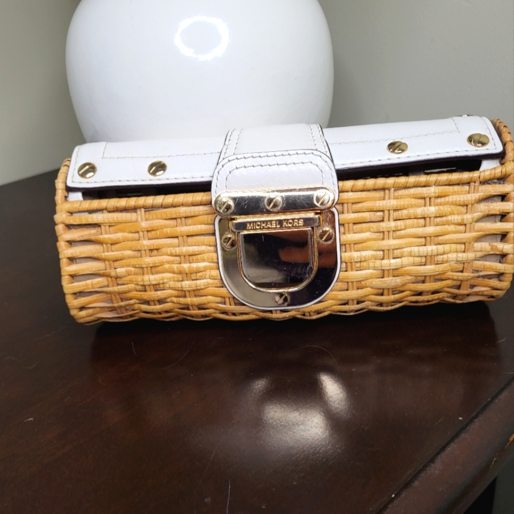 Michael Kors Basket Weave Clutch